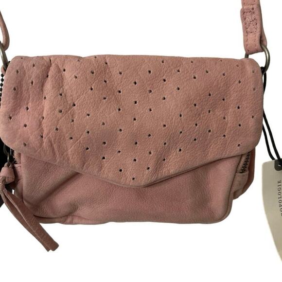 DAY & MOOD For Anthropology NWT Nelly Leather Crossbody Bag Rose Dawn - Picture 2 of 14